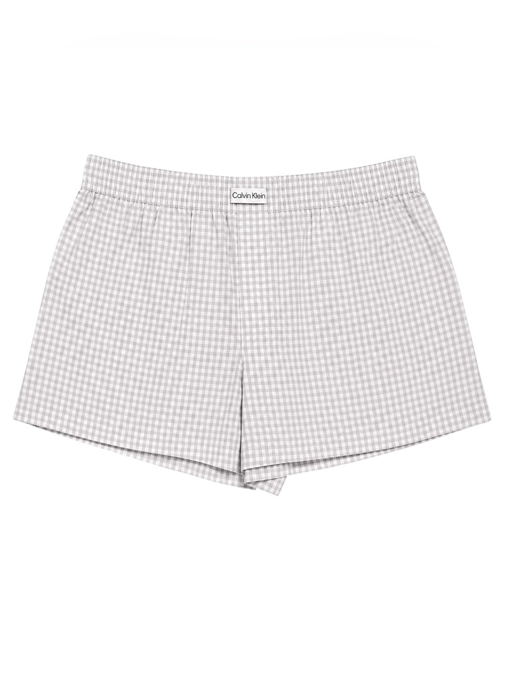 Calvin Klein Sleepwear Gingham Boxer Shorts Taupe White Lounge Shorts Small